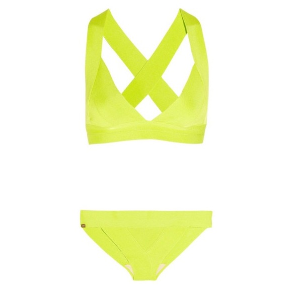 Herve Leger Other - Herve Leger bandage swimsuit in lemon